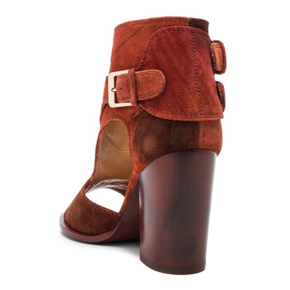 LAURENCE DACADE SUEDE RUSH HEELS  IN RUST OMBRE - Picture 4 of 6